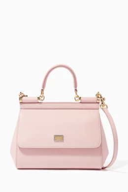 Shop Dolce & Gabbana Pink Light-Pink Small Dauphine Leather Miss Sicily Bag  for WOMEN | Ounass Saudi Arabia