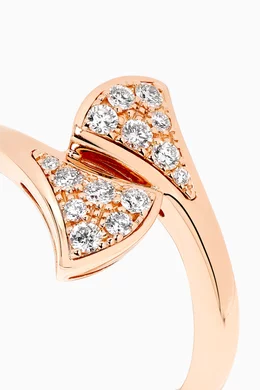 Shop BVLGARI Rose Gold Divas' Dream Diamond Pavé Ring in 18kt Rose Gold for  WOMEN | Ounass Saudi Arabia