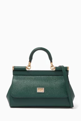 Shop Dolce & Gabbana Green Miss Sicily East West Small Bag in Dauphine  Leather for WOMEN | Ounass Saudi Arabia