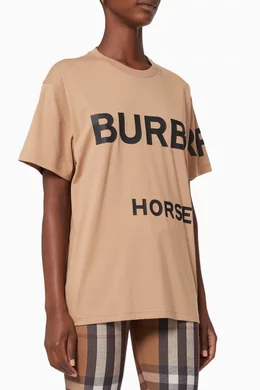 Shop Burberry Neutral Carrick Graphic T-shirt in Jersey for WOMEN | Ounass  Saudi Arabia