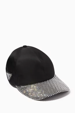 Shop Prada Silver Baseball Cap in Re-nylon & Crystal Satin for WOMEN |  Ounass Saudi Arabia