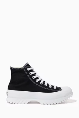 Shop Converse Black Chuck Taylor All Star Lugged  High-top Sneakers in  Canvas for WOMEN | Ounass Saudi Arabia