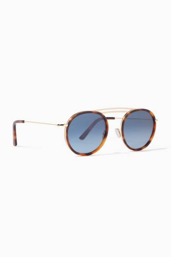 hover state of Eufrate Round Acetate Sunglasses     