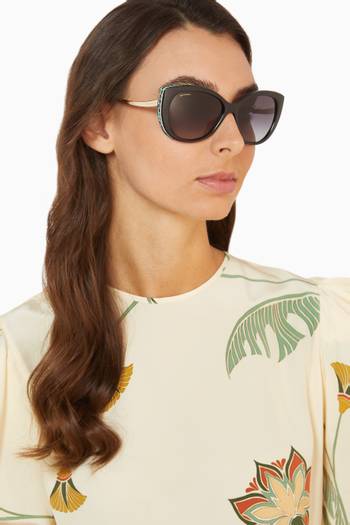 hover state of Cat-Eye Sunglasses in Acetate 