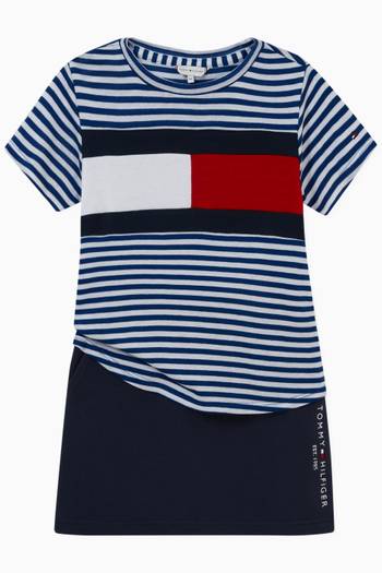 hover state of Stripe Flag T-shirt in Lyocell Knit