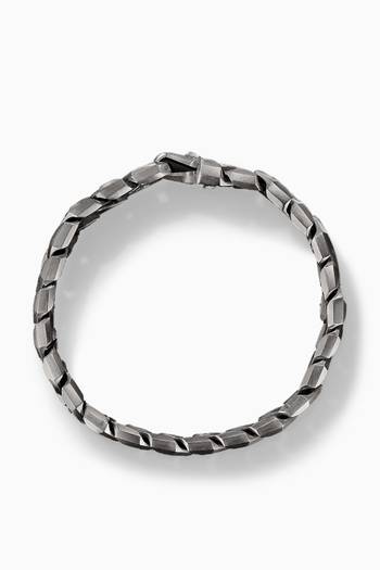 hover state of Curb Chain Link Bracelet in Sterling Silver  