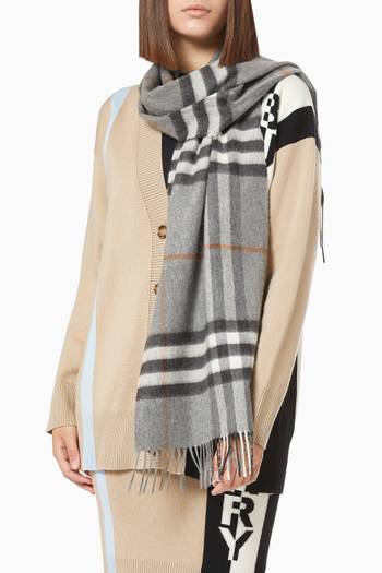 hover state of The Classic Scarf in Vintage Check Cashmere   