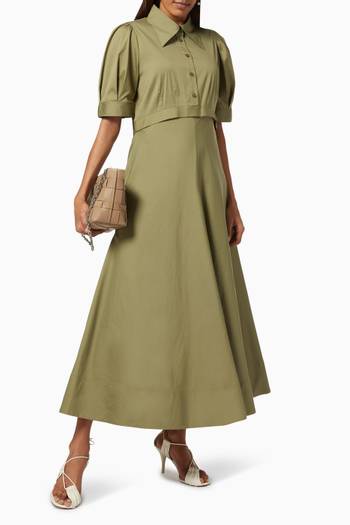 hover state of Elizabeth Bias Maxi Dress in Cotton  