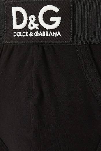 hover state of D&G Patch Brando Briefs in Two-way Stretch Cotton      