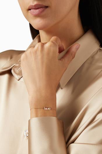 hover state of Love Bracelet with Pink Opal in 14kt Rose Gold   