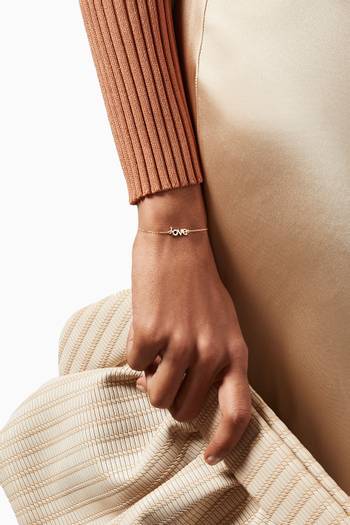 hover state of Love Bracelet with Diamonds in 14kt Rose Gold   