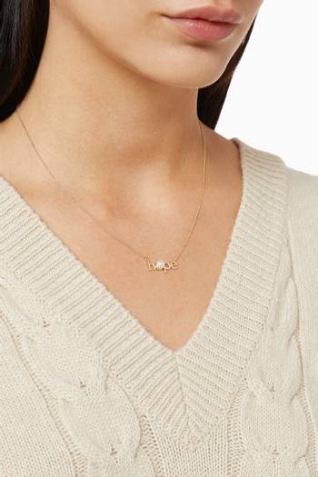 hover state of Hope Necklace with Pearl in 14kt Yellow Gold     