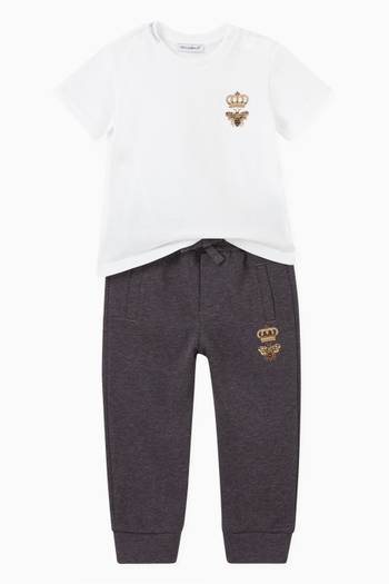 hover state of Crown & Bee Jogging Pants in Jersey