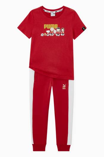 hover state of x PEANUTS T7 Track Pants in Jersey      