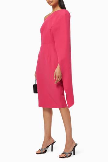 hover state of One Shoulder Dress with Cape