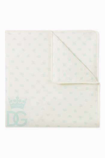 hover state of Blanket with DG Crown Print in Jersey            