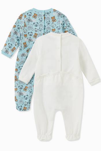 hover state of Teddy Bear Romper in Cotton, Set of 2  