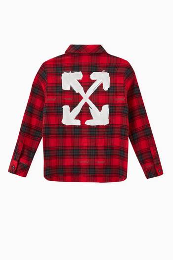 hover state of Arrows Flannel Shirt in Cotton Blend 