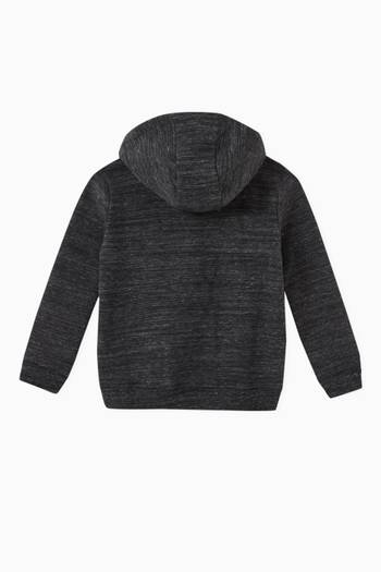 hover state of Mesh Front Hooded Sweatshirt in Cotton 