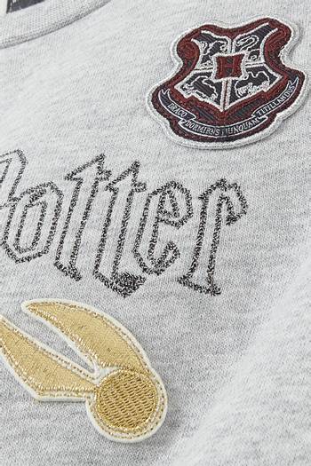 hover state of Harry Potter Print Sweatshirt in Cotton Fleece  