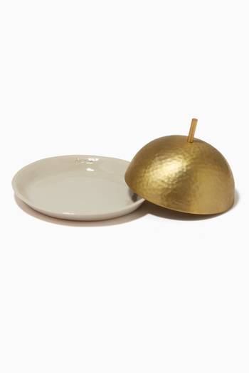 hover state of Dome Serving Plate with Handle   