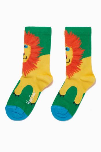 hover state of Lion Socks in Stretch Cotton 