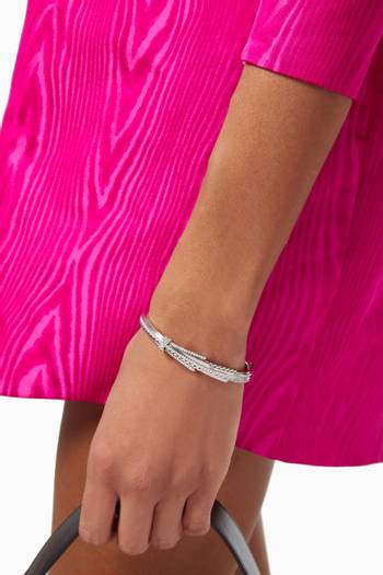 hover state of Angelika™ Bracelet with Pavé Diamonds in Sterling Silver  