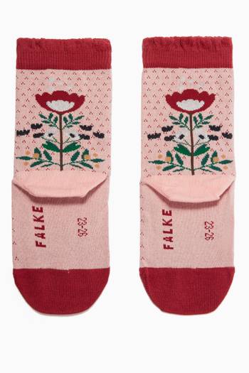 hover state of Magic Flower Socks in Knit    