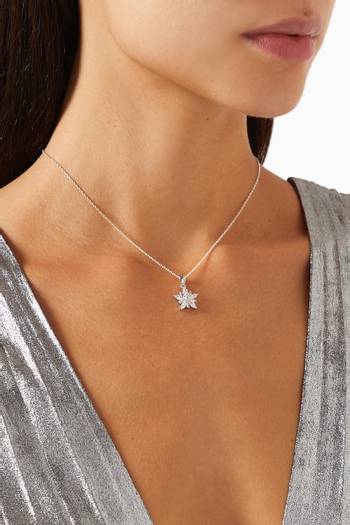 hover state of Belle Snowflake Necklace in Sterling Silver   