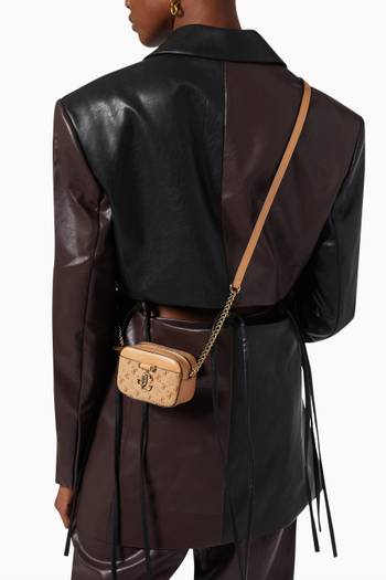 hover state of Micro Hale Crossbody Bag in JC Leather    