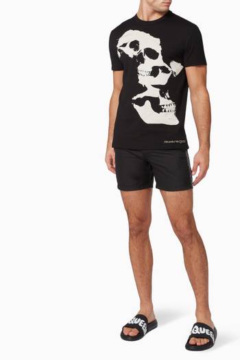 hover state of Zip Detail Fitted Swim Shorts  
