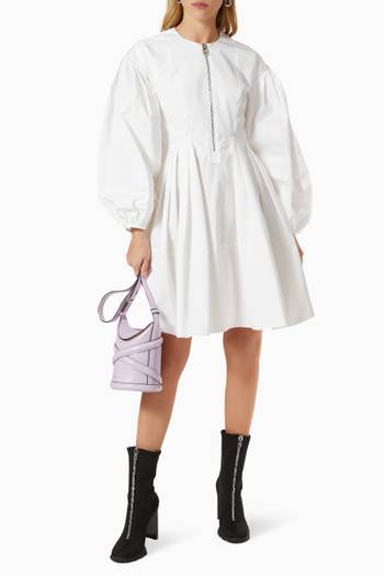 hover state of Cocoon Sleeve Mini Dress in Polyfaille Cotton    