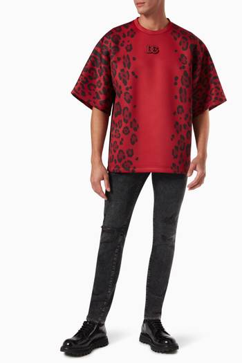 hover state of Leopard Print DG T-shirt in Technical Jersey  
