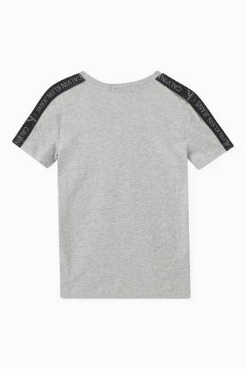 hover state of Fitted Logo Tape T-Shirt in Organic Cotton 