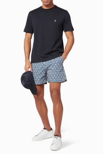 hover state of Patterned Swim Shorts in Technical Polyester   
