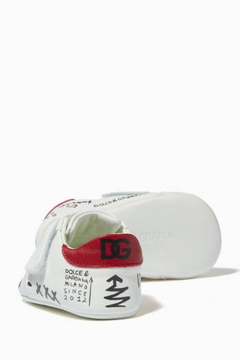 hover state of Graffiti Print Sneakers in Nappa 