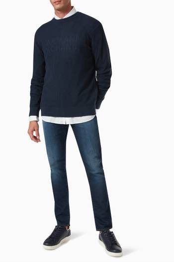hover state of Embroidered Logo Sweater in Cashmere 