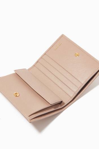 hover state of Logo Small Wallet in Saffiano Leather  