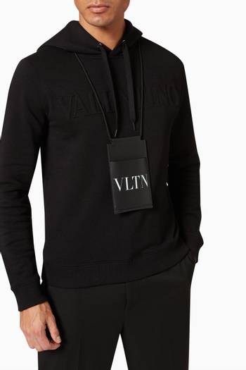 hover state of Valentino Garavani VLTN Smartphone Case in Leather         
