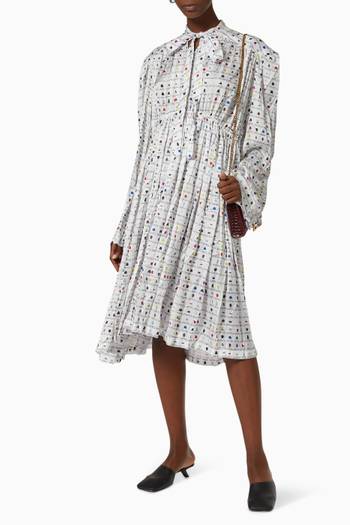 hover state of Oversized Scarf Dress in Crepe  