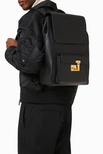 hover state of Lock Backpack in Leather  
