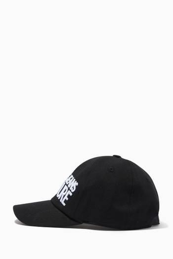 hover state of Institutional Logo Embroidered Baseball Cap in Cotton 