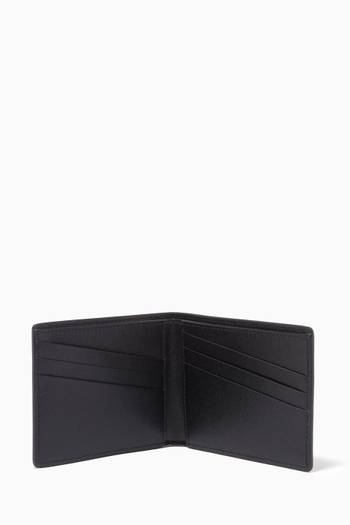 hover state of Diagonal Stripe Slim Bi-fold Wallet in Leather          