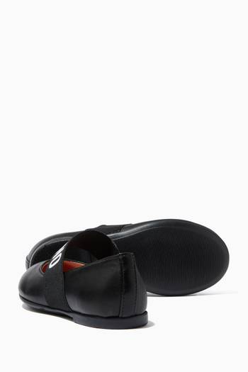 hover state of Logo Band Ballerinas in Leather