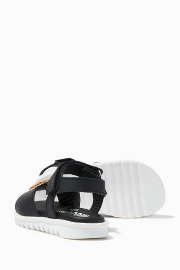 hover state of Teddy Bear Sandals in Faux Leather