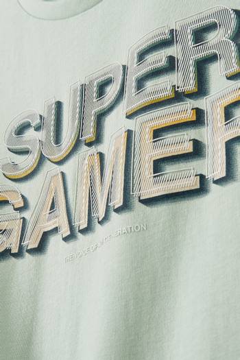 hover state of Super Gamer T-shirt in Organic Cotton Jersey   