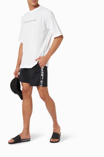 hover state of Logo Band Swim Shorts in Technical Fabric       