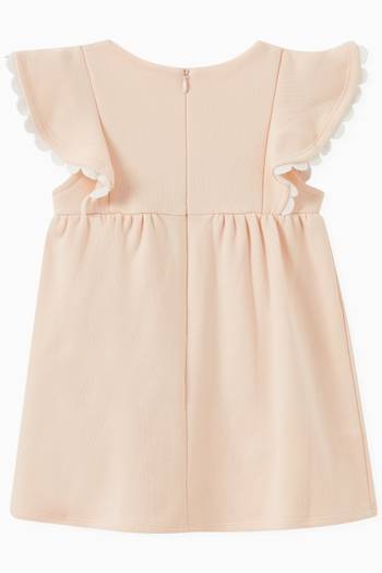 hover state of Scallop Trim Dress in Cotton  