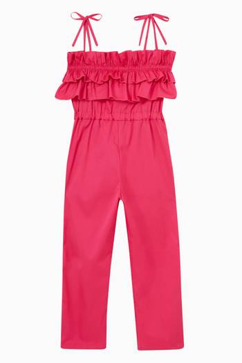 hover state of Ruffle Bodice Jumpsuit in Cotton Blend
