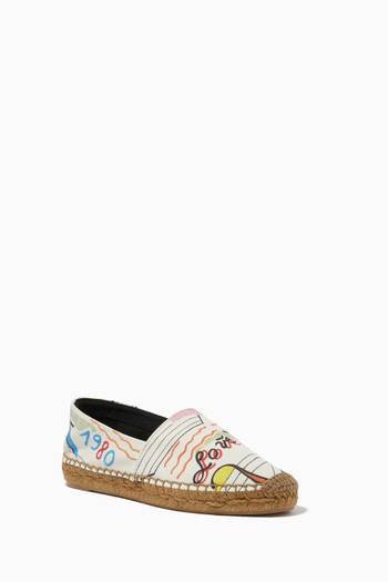 hover state of YSL "Love 1980" Printed Espadrilles in Canvas   